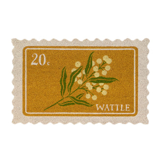 Goldy Molly PVC Bk Coir Mat Mustard