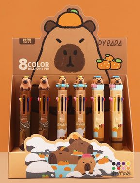 Capybara 8 Colour Pen CDU (24 pce)