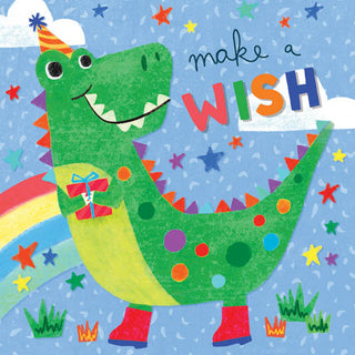 WG Bday Card Make a Wish Dino