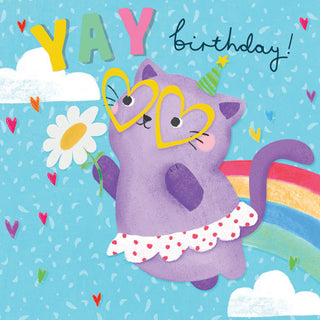 WG Bday Card Yay Birthday Cat