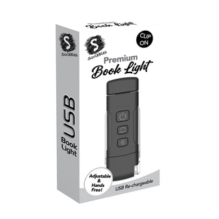 USB Clip on Book Light Blk