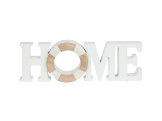 White Home Plaque with  Beach Buoy