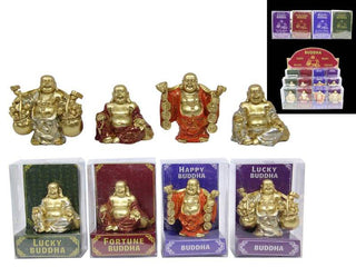 Lucky Buddha 9cm 4 Assorted CDU (12 pce)