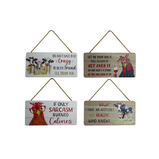 Funny Farm Hanging MDF Plaque