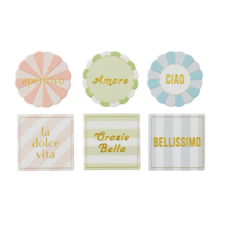 Coast to Coast Amore Ceramic Coaster 10cm 6 Assorted CDU (6 pce)