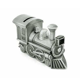 Pewter Plate Train Money Bank