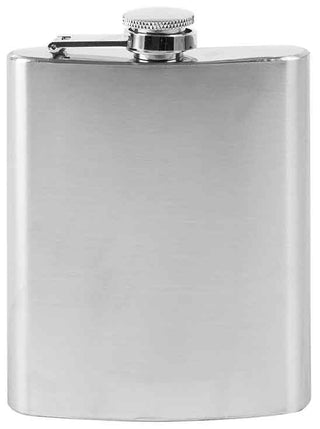 Hip Flask 210ml Matte Silver