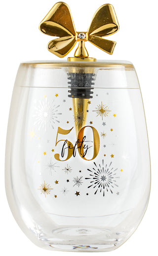 S/L Glass w Bow Stopper 50Th