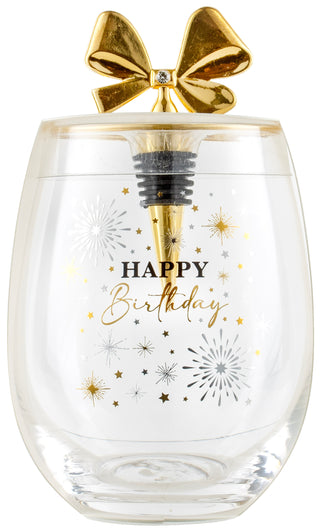 S/L Glss w Bow Stopper H/Bday