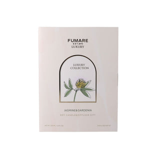 FumaRe Ceramic Gift Set 170g Soy Candle and 200ml Diffuser - Jasmine & Gardenia