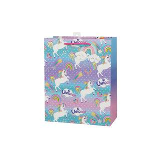 Gift Bags Rainbow Unicorn Lrg
