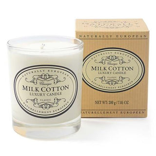 Naturally European Candle 200g Milk Cotton
