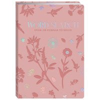 Classic Puzzles Faux Pink Leather Puzzles Word Search