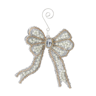 Christmas Coast to Coast Pearl Bow Ornament 15cm