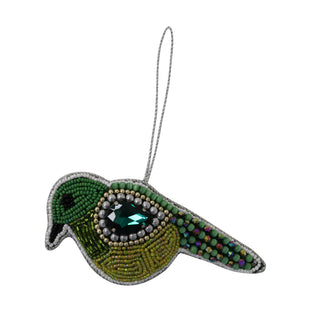 Gala Beaded and Sequin Fab Bird Ornament 10x10cm