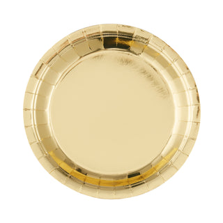Gala 10 Pack Metallic Gold Plates 23cm