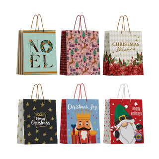 Christmas Gift Bag Basic Large 31x12x42cm 6 Assorted
