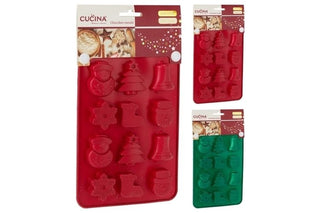 Christmas Chocolate Silicon Mould 20x14cm 2 Assorted