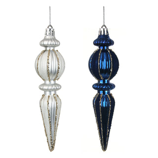 Christmas Dancer Prancer Finial Decorations 16cm 2 Assorted