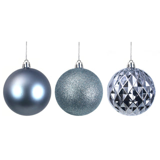 Christmas Dancer Prancer Blue Baubles 8cm (4 Pack) CDU (36 pce)