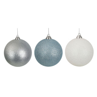 Christmas Dancer Prancer Shatterproof Baubles 14cm 3 Assorted CDU (12 pce)