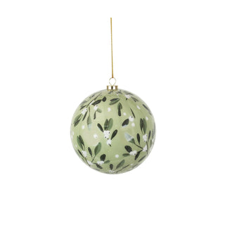 Christmas Dancer Prancer Mistletoe Bauble 10cm