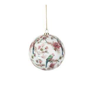 Christmas Dancer Prancer Pink Parrot Bauble 10cm