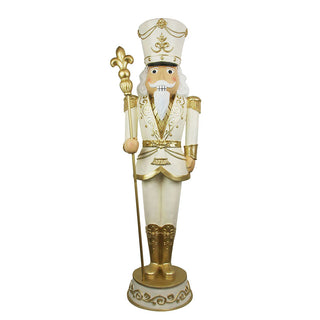 Christmas Dancer Prancer Gilded Polyresin Nutcracker 183cm