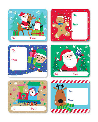 Christmas Gift Roll Labels Kids (60 Pack)