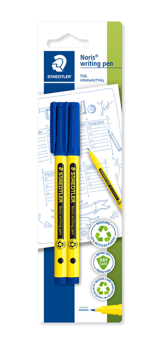 Staedtler Noris Writing Pen Blue (2 Pack)