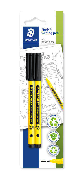 Staedtler Noris Writing Pen Black (2 Pack)