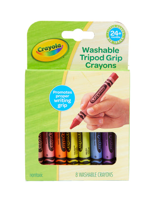 Crayola Washable Triangular Grip Crayons (8 Pack)