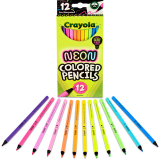 Crayola Neon Coloured Pencils (12 Pack)