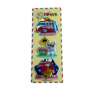 Aus Set of Three Foil Magnets