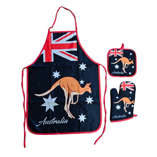 I LOVE AUS Australiana Apron Set - Kangaroo