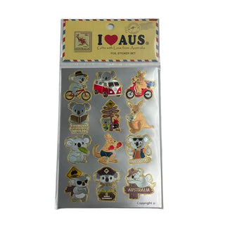 Aus Foil Stickr Set Aus Animl