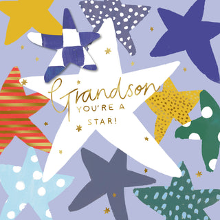 Hallmark Greeting card with Envelope - Grandson (6 Pack)