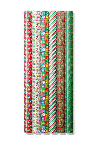 Christmas Roll Wrap 3Mx990MM Value Pack Tall CDU (54 pce)