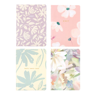 2027 Diary Hard Cover Printed with Foil A5 WTV 4 Assorted