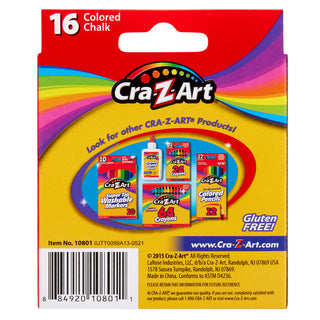 Crazart Coloured Chalk (16 Pack)