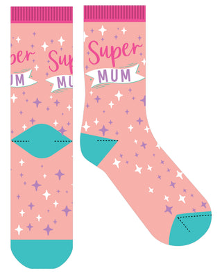 Frankly Funny Crew Socks Super Mum