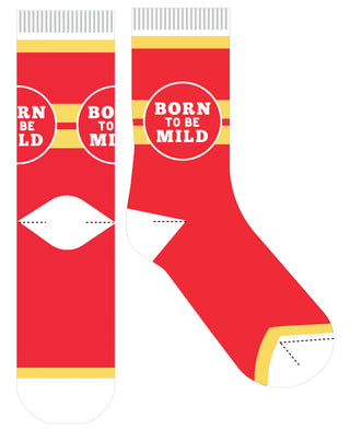 Frankly Funny Crew Socks Born To Be Mild