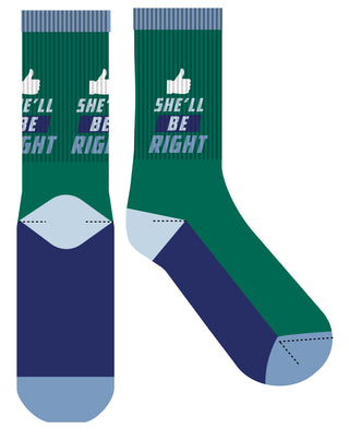 Frankly Funny Crew Socks She Will Be Right