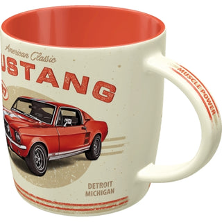 Nostalgic-Art Ceramic Mug - Ford Mustang GT 1967 Red 8.5x9x8.5cm