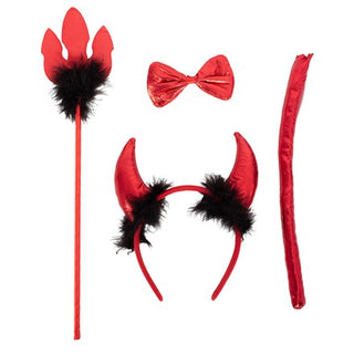 Halloween 4 Piece Devil Dress Up Accessories