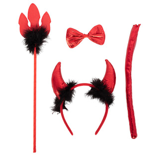 Halloween 4 Piece Devil Dress Up Accessories
