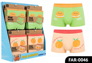 Food Mix Novelty Cotton Boxer Shorts M/L 4 Assorted CDU/16