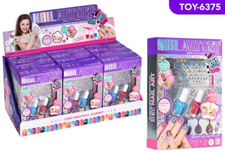 6pce DIY Glitter Nail Art Set CDU/12