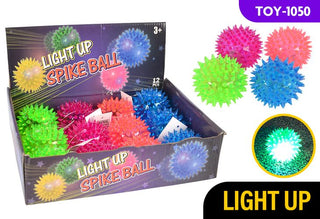1pce Light Up Spiky Ball 6.5cm CDU/12