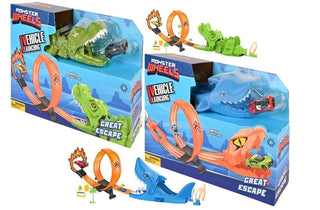 2 Piece Dino Track Launcher Set with Car Assorted
